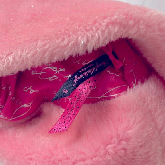 EUC Victorias Secret | Sexy Little Thing Santa Baby pink rhinestone faux fur hat - Picture 3 of 10